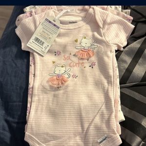 0 to 3 month, old baby girl, one set of three